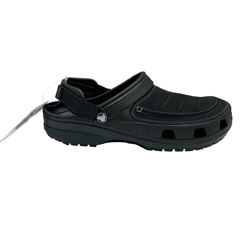 Crocs Men's Yukon Vista ll LiteRite Slip-on Clogs Size 11 Black Faux Leather